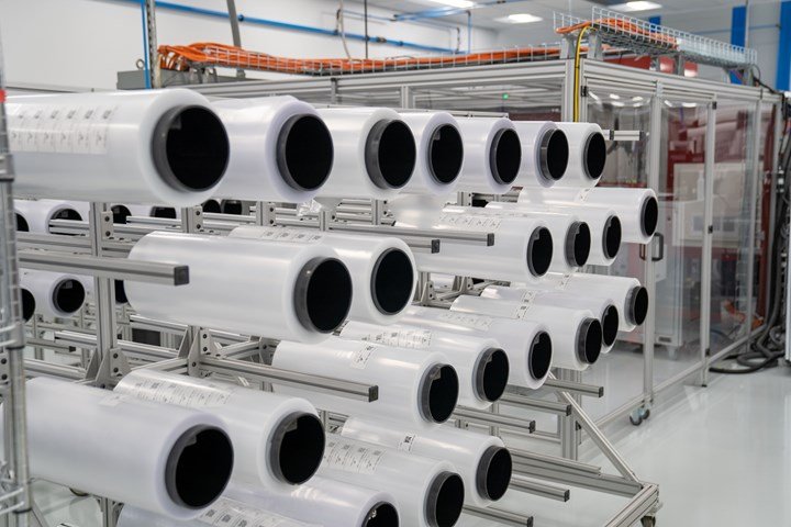 Peak Nano capacitor film rolls are stored in a clean room.