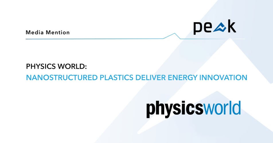 Physics World: Nanostructured plastics deliver energy innovation