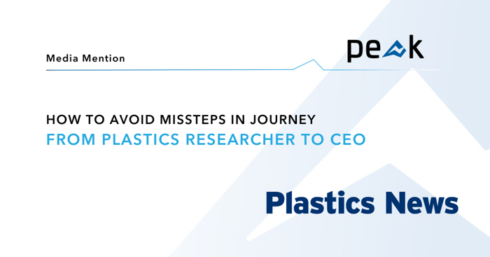 How to avoid missteps in journey from plastics researcher to CEO