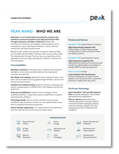 Peak Nano Capabilities Overview image