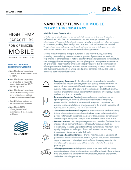 NanoPlex™ Films For Mobile Power Distribution