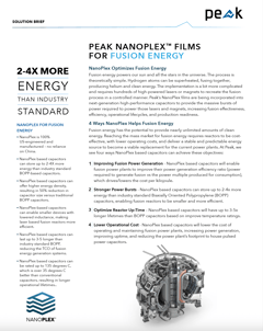 Peak NanoPlex Films for Fusion Energy image