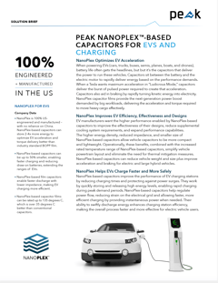 PEAK NANOPLEX-BASED CAPACITORS FOR EVS AND CHARGING image
