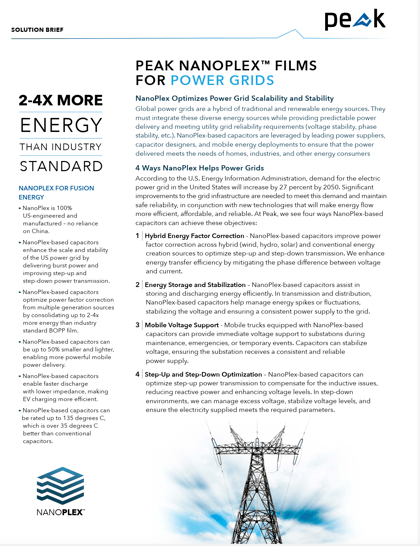 Peak For Power Grids