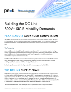 Peak Nano x Advanced Conversion: Building the DC Link 800V+ SiC E-Mobility Demands image