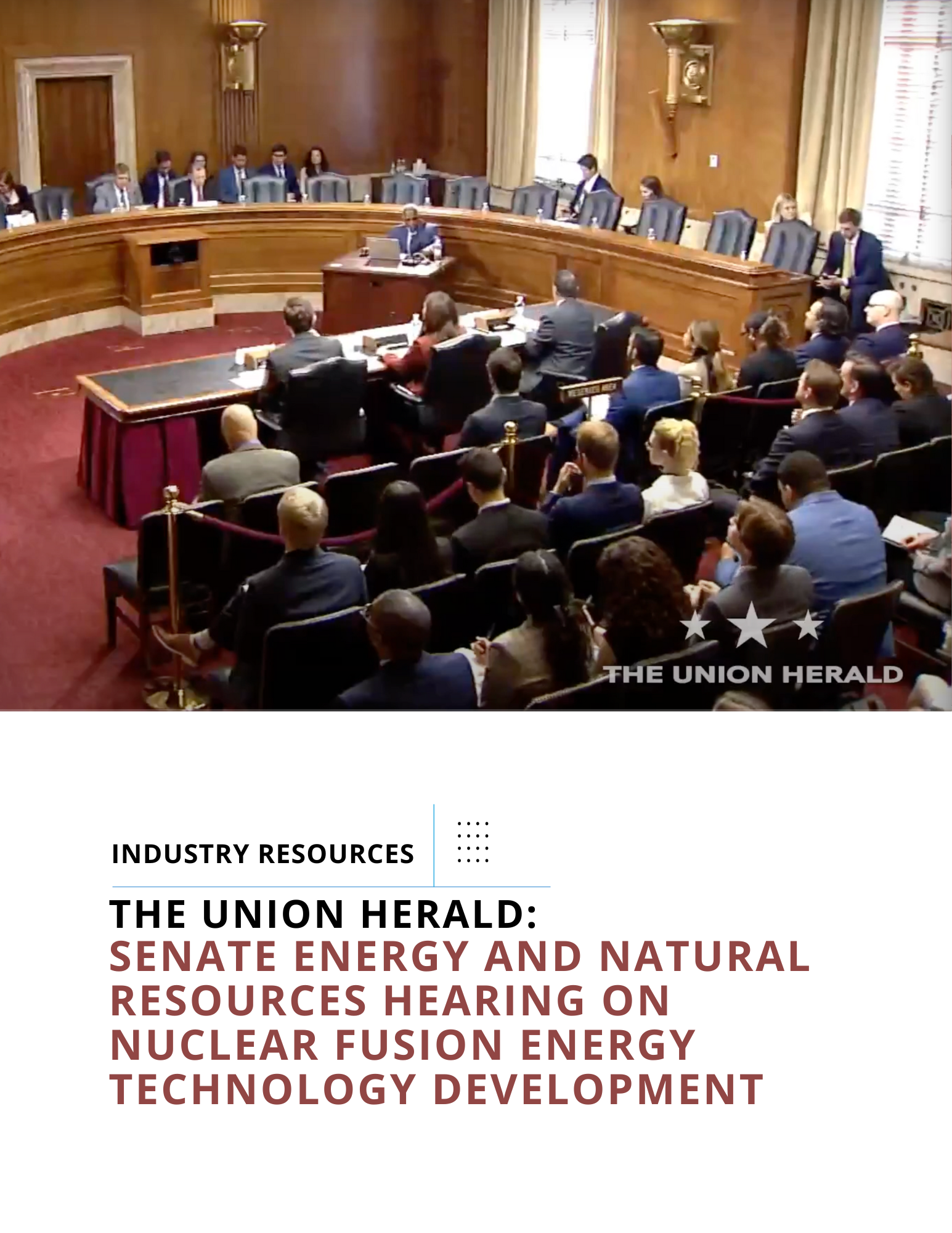 Senate Hearing on Nuclear Fusion Energy Technology Development image