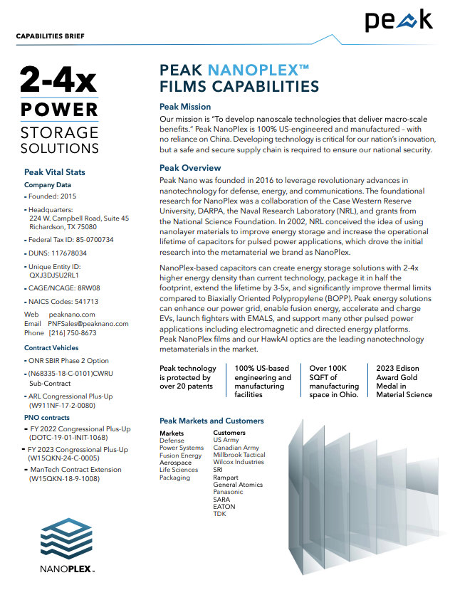 Peak NanoPlex Films image