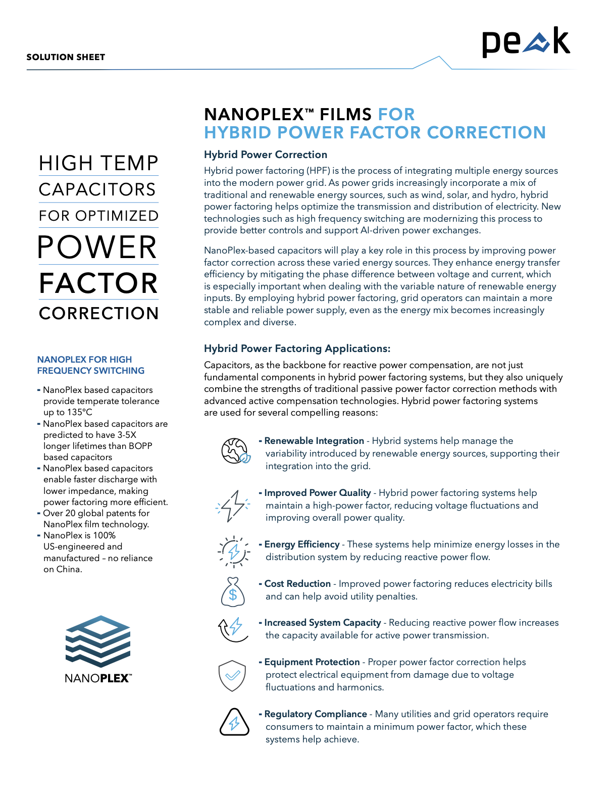 NanoPlex Films For Hybrid Power Factor Correction  image