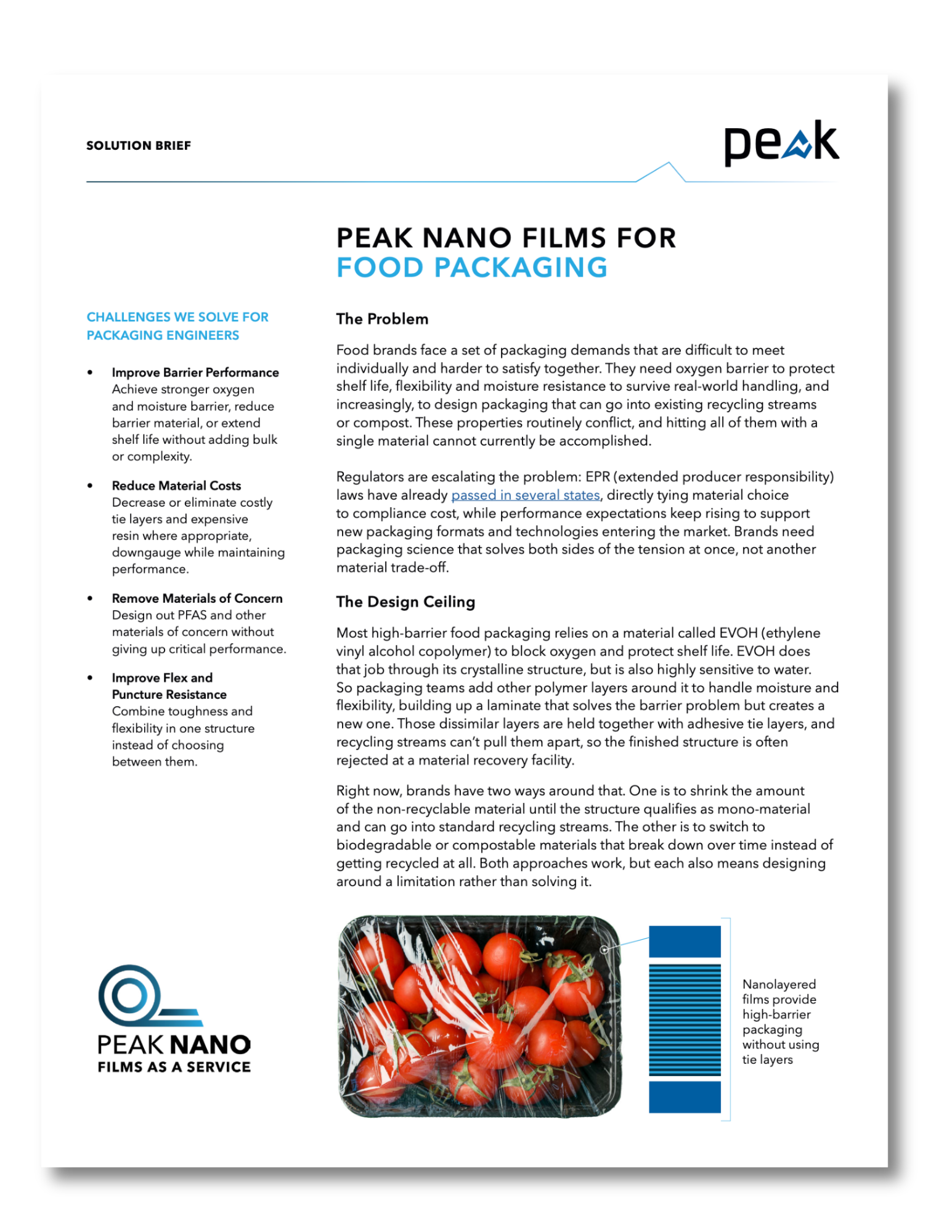 Peak Nano Films for Food Packaging image